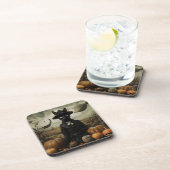 Dessous-de-verre Witch Cat with Pumpkins (Côté Droit)