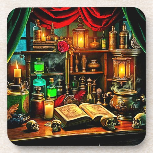 Dessous-de-verre Witch's Altar Mystical Night Brew Design (Devant)