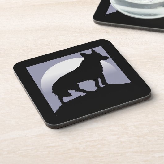 DESSOUS-DE-VERRE WOLF SILHOUETTE (Côté gauche)