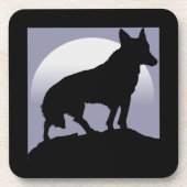 DESSOUS-DE-VERRE WOLF SILHOUETTE (Devant)