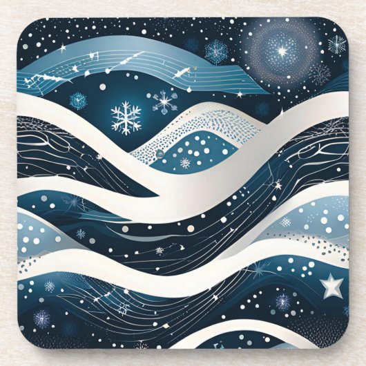 Dessous-de-verre Wonderland hivernal Abstrait (Devant)