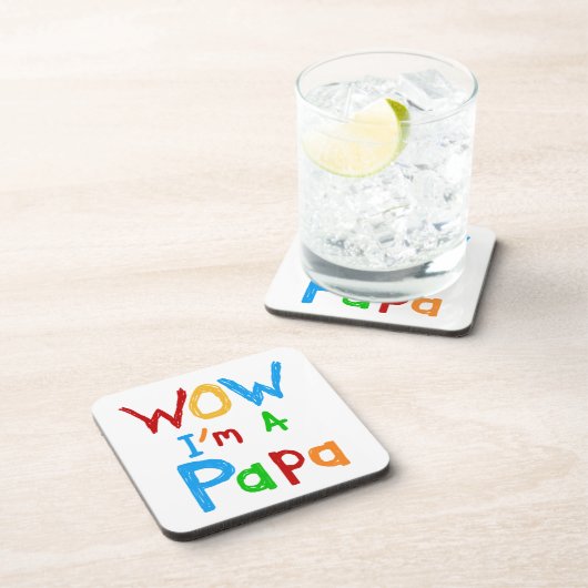 Dessous-de-verre Wow, je suis un Papa Tshirts et GIfts (Côté Droit)