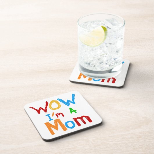 Dessous-de-verre WOW Je suis une maman T-shirts et GIfts (Côté Droit)