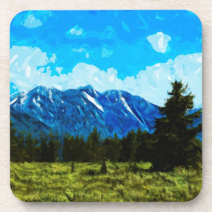 Dessous-de-verre Wyoming Grand Teton Mountains Abstrait