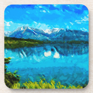Dessous-de-verre Wyoming Grand Teton Mountains Abstrait