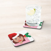 Dessous-de-verre xmas information fille émoji (Côté Droit)