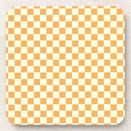 Dessous-de-verre yellow check (Devant)