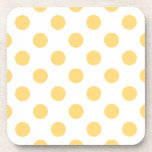 Dessous-de-verre Yellow polkadots<br><div class="desc">Yellow polkadots on white background</div>