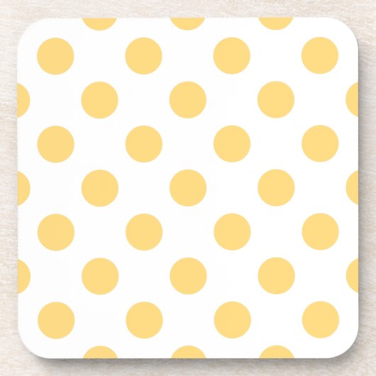 Dessous-de-verre Yellow polkadots (Devant)
