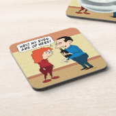 Dessous-de-verre Yeux drôles sur le vin (Côté gauche)