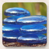 Dessous-de-verre Yin Yang Zen Balance Blue Stones Beverage Coaster (Devant)