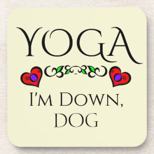 Dessous-de-verre Yoga I'm Down, Pâques de boisson de chien