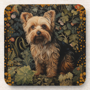 Dessous-de-verre Yorkshire Terrier Yorkie Chien Vintage Floral