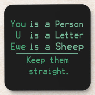 DESSOUS-DE-VERRE YOU U EWE