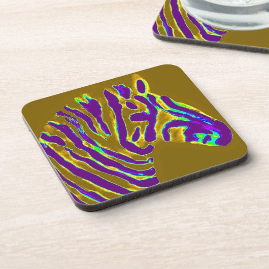 Dessous-de-verre Zebra Art Purple Stripes (Côté gauche)