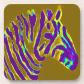 Dessous-de-verre Zebra Art Purple Stripes (Devant)