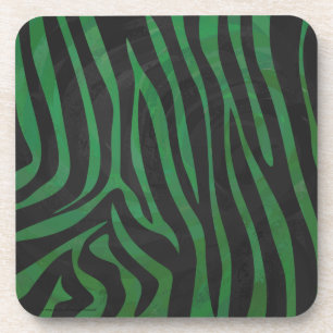 Dessous-de-verre Zebra Black et Green Print