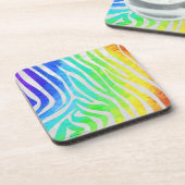 Dessous-de-verre Zebra Rainbow et White Print (Côté gauche)