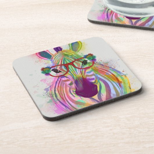 Dessous-de-verre Zebra Rainbow Splash (Côté gauche)