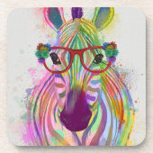 Dessous-de-verre Zebra Rainbow Splash (Devant)
