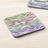 Dessous-de-verre Zèbre coloré Abstrait (Côté gauche)