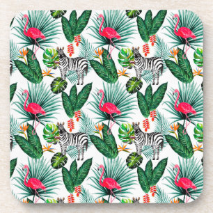 Dessous-de-verre Zèbre et Flamant rose