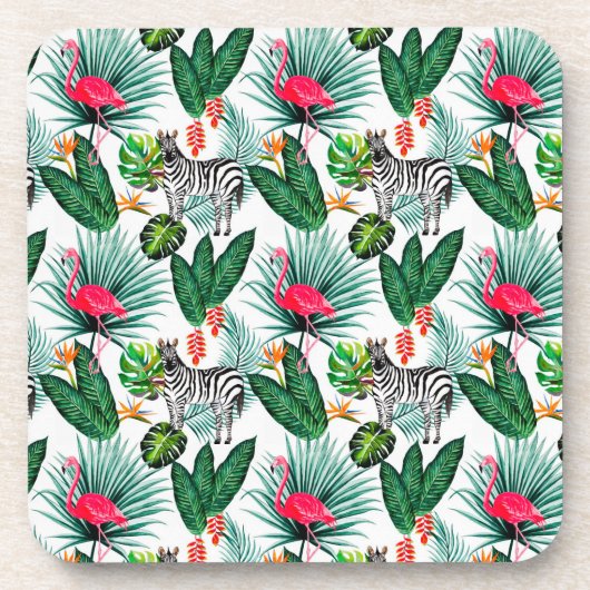 Dessous-de-verre Zèbre et Flamant rose (Devant)