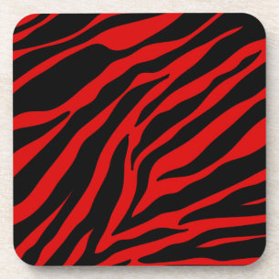 Dessous-de-verre zèbre rouge