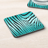 Dessous-de-verre Zesty Zebra Cyan (Côté gauche)