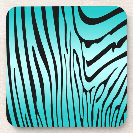 Dessous-de-verre Zesty Zebra Cyan (Devant)