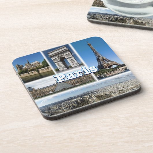Dessous-de-verre zFR032 TOUR EIFFEL et PARIS, France, Europe, (Côté gauche)