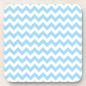 Dessous-de-verre Zigzag bleu, Chevron bleu, Motif géométrique (Devant)
