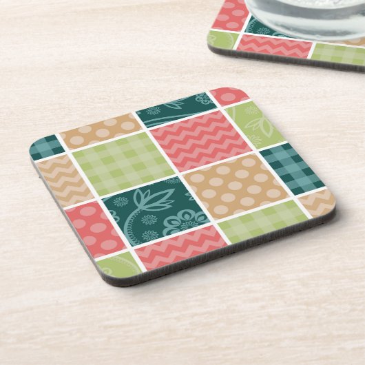 Dessous-de-verre Zigzag, Chevron, En vichy, Pois, Patchwork (Côté gauche)