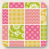 Dessous-de-verre Zigzag, Chevron, Pois, En vichy, Patchwork (Devant)