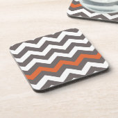 Dessous-de-verre Zigzag Gris Avec Orange Grillé (Côté gauche)