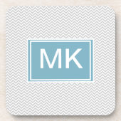 Dessous-de-verre ZigZag gris simple (Devant)