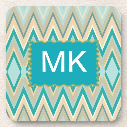 Dessous-de-verre zigzag-téléphones diagonale (Devant)