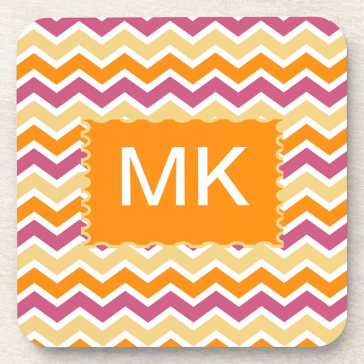 Dessous-de-verre ZigZag tribale dynamique (Devant)