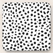 Dessous-de-verre Zones de guépard noir et blanc (Devant)