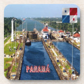Dessous-de-verre zPA014 PANAMA, CANAL LOCKS, Amérique, (Devant)