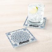 Dessous-de-verres | Verre | Blue Mandela | Salon | (Incliné)