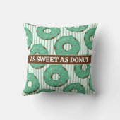 Dessus de coussin donut vert menthe sucré (Verso)