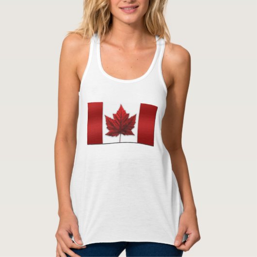 Dessus de feuille d'érable du Canada de débardeur (Devant)