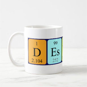 Destany nom de table périodique mug