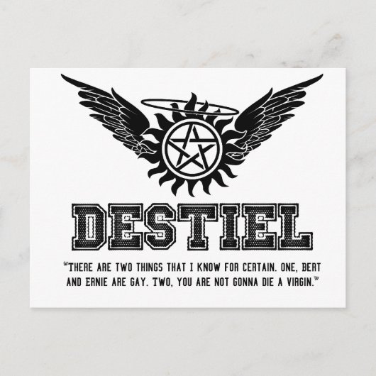 Destiel Quote Series - #10 Briefkaart (Voorkant)