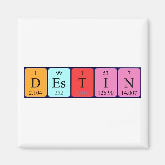 Destin aimant de nom de table périodique (Devant)