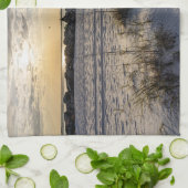 Destin Beach Florida Jetty Sunset Serviette de cui (Plié)