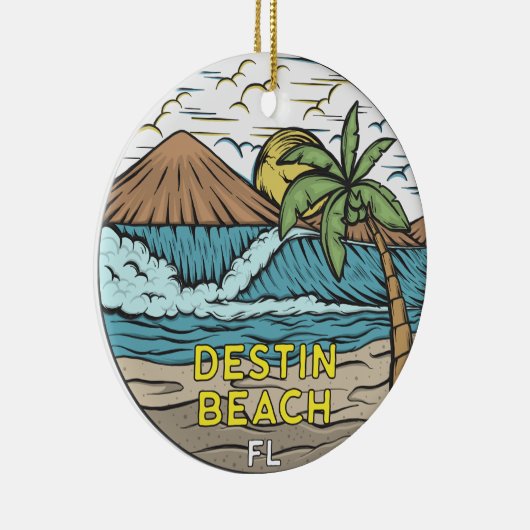 Destin Beach Florida Keramisch Ornament (Rechts)
