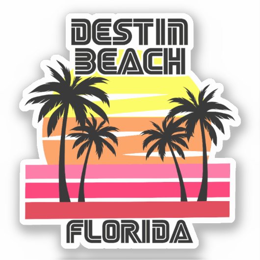 Destin Beach, Florida Sticker (Voorkant)