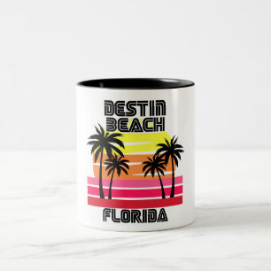 Destin Beach Florida Tweekleurige Koffiemok